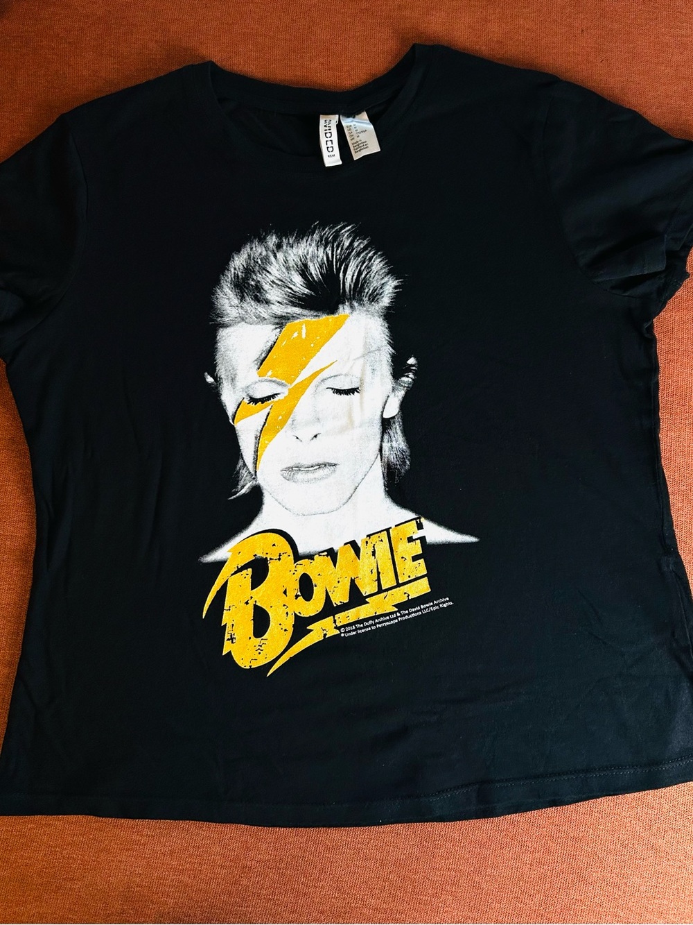 H&M Black Tee with Yellow Lightning Graphic